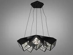 Люстра світлодіодна Diasha 6188-5 Loft, 5 плафонів, 20W, чорний, мінімалізм, модерн