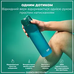 Пляшка для води ION8 1000 мл (ЭКО бутылка) BPA Free, Aqua (I8RF1000AQU) - мініатюра 3