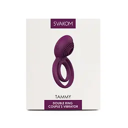 Ерекційне віброкільце Svakom Tammy подвійне для пар інтенсивне спільне задоволення і подвійна фіксація Violet - мініатюра 2