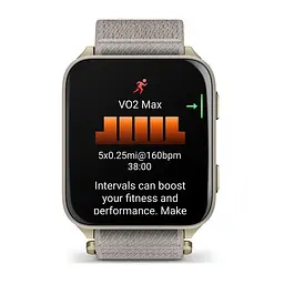 Смарт-годинник Garmin Venu X1 Soft Gold Titanium with French Grey Nylon (010-02980-33) - мініатюра 4