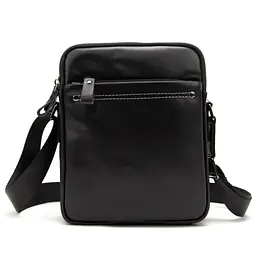 Месенджер кожаный чорний Tiding Bag 8713A - мініатюра 3