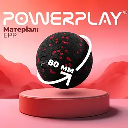 Масажний м'яч PowerPlay PP-4350 Epp Massage Ball (d8) Чорно/Червоний (PP-4350_Red_d8) - мініатюра 5