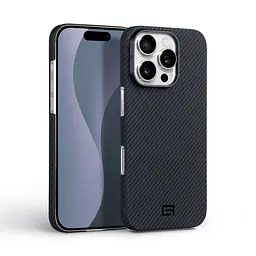 Чехол ArmorStandart BlackIcon Aramid Twill MagCase для Apple iPhone 16 Pro Black (ARM90151) - мініатюра 2