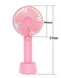 Ручний портативний вентилятор Portable Mini Fan X9 на акумуляторі з ручкою міні вентилятор USB Рожевий - мініатюра 4