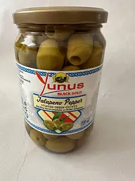 Оливки Yunus Green olives Stuffed with Jalapeno Pepper з перцем Халапеньо 700 г