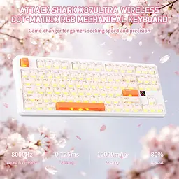 Клавіатура Attack Shark X87 Ultra RGB Meg Shark Switches Wireless (AS-6979033730236-IO) Iced Orange (G-000004501) - мініатюра 7