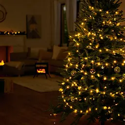 Новорічна гірлянда вулична Різдвяна фея GarlandoPro 50 м 500 LED білий провід Жовтий CF500L50MWY - мініатюра 3