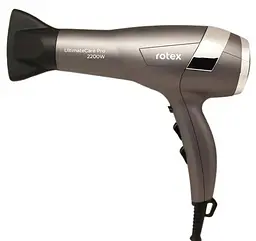 Професійний потужний фен Rotex RFF220-R UltimateCare Pro дифузор концентратор 2000 Вт Сірий - мініатюра 4
