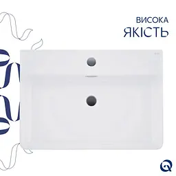 Раковина підвісна Qtap Nando LT 610х420х140 White з донним клапаном QT12112173WN47326 - мініатюра 5