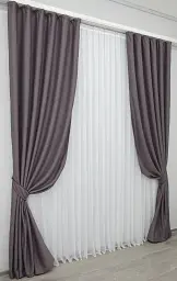 Комплект штор VR-Textil Midnight блекаут 2 шт 150x290 см марсала (1231ш) - мініатюра 3