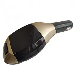 Автомобільний FM трансмітер модулятор золотистий блютуз H20 Bluetooth MP3