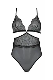 Боді Passion Amberly Body 6XL/7black асиметричний крій мереживний ліф золота нитка 6XL/7XL - мініатюра 3