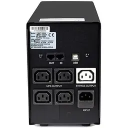 Джерело безперебійного живлення PowerCom BNT-1200AP Black, 1200 ВА, 720 Вт, USB, лінійно-інтерактивний, AVR, 5 розеток (IEC), RJ45 - мініатюра 2