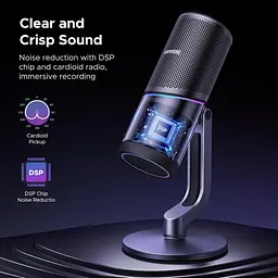 Мікрофон настільний UGREEN CM769 Desktop RGB 24-bit 96kHz ANS (USB-A) Вark Пray (UGR-35629) - мініатюра 3