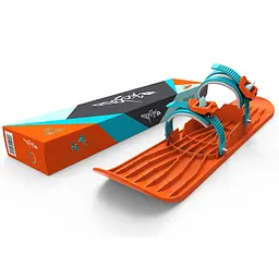 Санки-лижа Plastkon OneFoot Miniski помаранчево-блакитна (49653) - мініатюра 4