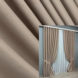 Комплект штор VR-Textil Midnight блекаут 2 шт 150x290 см світле какао (1824ш)