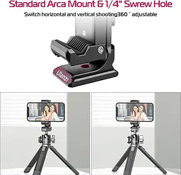 Тримач для смартфона Ulanzi ST-27 Metal Phone Tripod Mount Clip [80662] - мініатюра 10