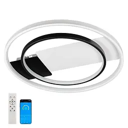 Люстра стельова LED Levistella 7871021, 52W, біло-чорна, з пультом, сучасний стиль для дому