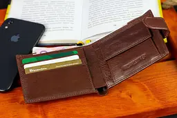 Чоловіче портмоне з натуральної шкіри ST Leather B104 коричневе 9,5 см - мініатюра 7