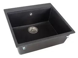 Кухонна мийка Miraggio LAGOON 540 black (0002244) Граніт, Під стільницю/Врізна, Чорний - мініатюра 3