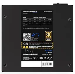 Блок живлення ENDORFY Supremo FM6 1000W 80+ Gold ATX 3.1 (EY7A011) U1 - мініатюра 6