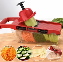 Овочерізка - мультислайсер Mandoline Slicer 6 in 1 · Тертка – шатківниця для овочів та фруктів з контейнером - мініатюра 4