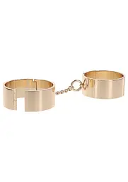 Наручники золотисті металеві Slave Wrist Cuffs Taboom - мініатюра 6