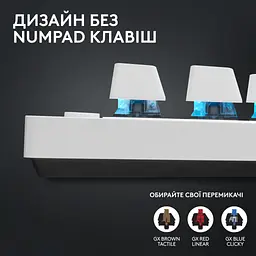 Клавіатура Logitech G PRO X TKL Lightspeed Tactile USB UA White (920-012148) - мініатюра 11