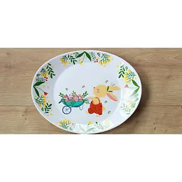 Тарілка Galleryglass Prometeo Зайчик з квітковим візочком 32 x 26 см (85006022/2) - мініатюра 2
