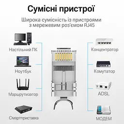 Екрановані мережеві штекери Vention 10 шт. RJ45 Cat.7 FTP 10 Гбіт/с для провідників 23–26 AWG отвори для окремих жил 1,5 мм для одножильних і багатожильних проводів з окремим тримачем жил з позолоченими контактами із затискачем кабелю «ластівчин хвіст» тризубчасті контакти для монтажу потрібен обтискний інструмент для екранованих штекерів із хвостовим затискачем прозорі (IDER0-10) - мініатюра 11