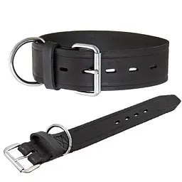 Flamingo Rondo Collar фламінго рондо широкий шкіряний нашийник для собак Чорний 5х75 см