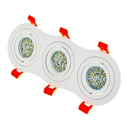 Світильник врізний поворотний Brille HDL-DT 108/3 MR16 WH 36-248