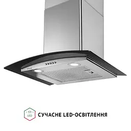 Витяжка декоративна зі склом PERFELLI GRASSI 6HMX INOX - мініатюра 4