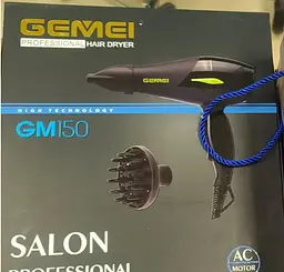 Фен для сушіння та укладання волосся Gemei GM-150 з дифузором - мініатюра 8