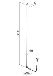 Бра Redo STICK AP LED 38W 3000K SAND BLACK (5.1.2) 01-2795 - мініатюра 2
