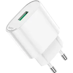 Мережевий зарядний пристрій Hoco C109A Single USB-A 10.5W White (784810) [122580]