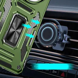 Чохол Epik ударостійкий Camshield Army Ring для Xiaomi Redmi Note 14 Pro 4G/5G/Poco X7 Оливковий/Army Green - мініатюра 4