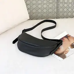 Жіноча чорна маленька чорна сумка Olivia Leather B24-W-6599A - мініатюра 4