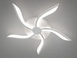 Люстра стельова LED Diasha 2480/5WH, 53W, 3200K-6500K, білий метал, сучасний стиль для дому - мініатюра 3