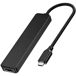 Док-станція USB 3.0 - HDMI 4K30Hz/USB2.0x2/USB 3.0/USB-C PD 100W 5 in 1 Hub Choetech (HUB-M80-BK)