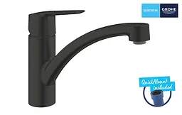 Змішувач для кухні Grohe QuickFix Start 324412432 Чорний матовий - мініатюра 8