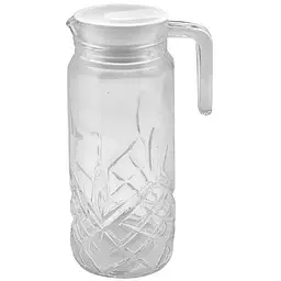 Графін скляний з пластиковою кришкою 1000ml MS-2689