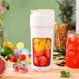 Блендер на акумуляторі для коктейлів та фрешів міні JUICER KS-FSV8 W14 M - мініатюра 3