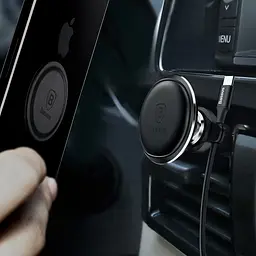 Магнітний автотримач для телефону Baseus Magnetic Air Vent Car Mount SUGX-A01 Чорний (5485400701) - мініатюра 6