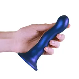 Фалоімітатор Ouch! Curvy G-Spot Dildo 7'' 18 cm (синій) - мініатюра 5