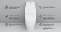 Унітаз-компакт AM.PM Bliss L C538607SC з кришкою Soft Close, Білий - мініатюра 3