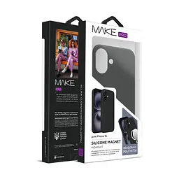 Чохол MAKE Apple iPhone 16 Silicone Magnet Pro Black