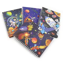 Блокнот на спіралі з замочком 13*18см "JO" /36946/ "Space" мікс