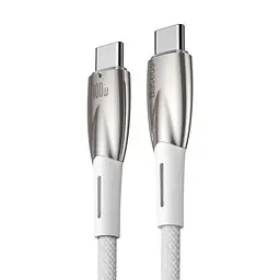 Дата кабель Baseus Glimmer Series Fast Charging Type-C to Type-C 100W 1 м CADH00070 White - мініатюра 2