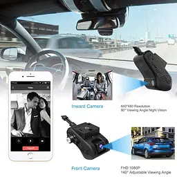 Автомобільний відеореєстратор з 4G + WIFI + GPS Jimi JC400P Aivision Cam з online передачею відео через інтернет (вдосконалена версія) (100498) - мініатюра 4